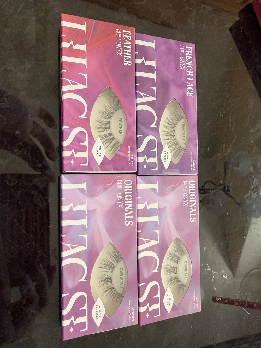 14mm Onyx False Lashes – Pink Packaging (Set of 4)